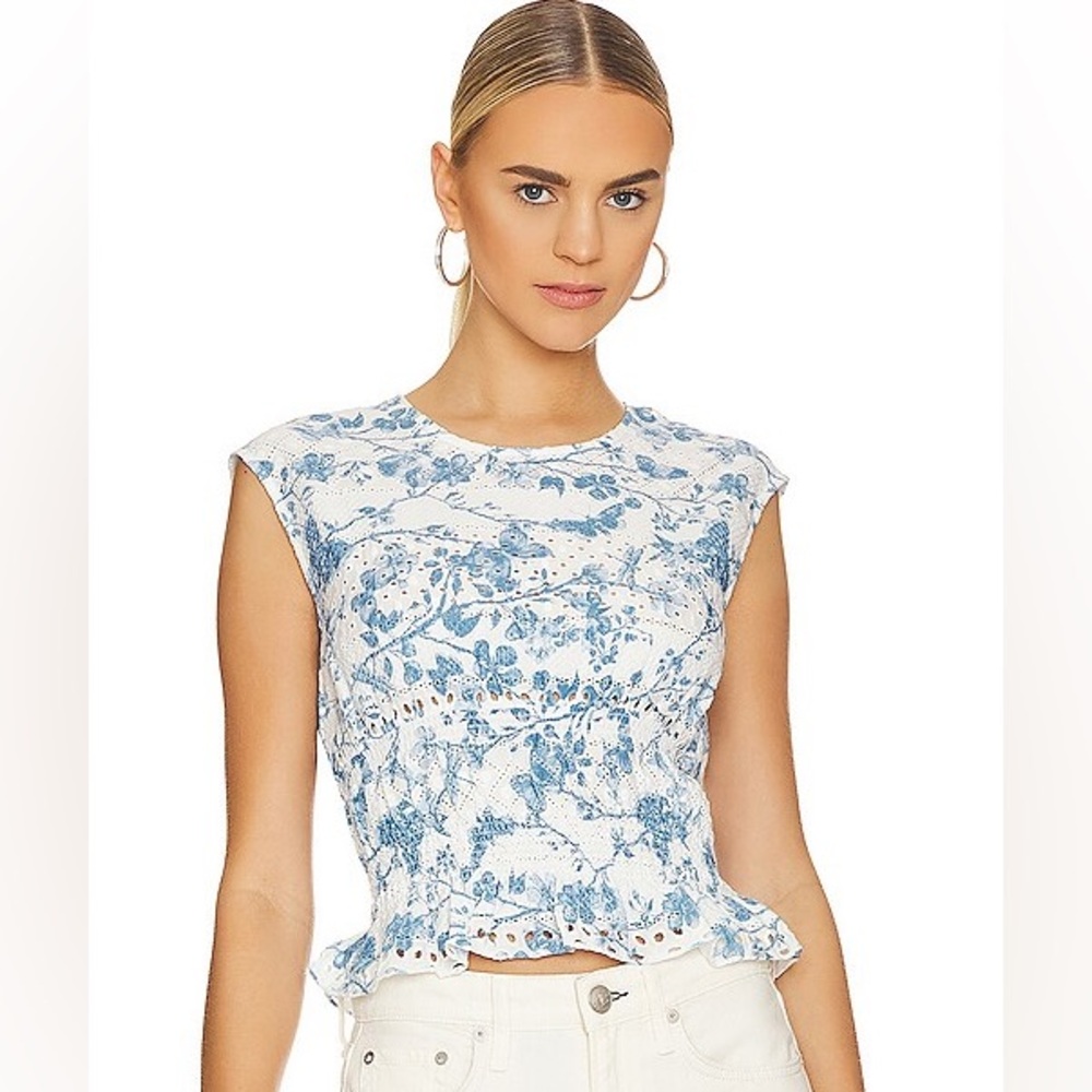 STEVE MADDEN GABRIELA TOP IN FADED BLUE- NWT